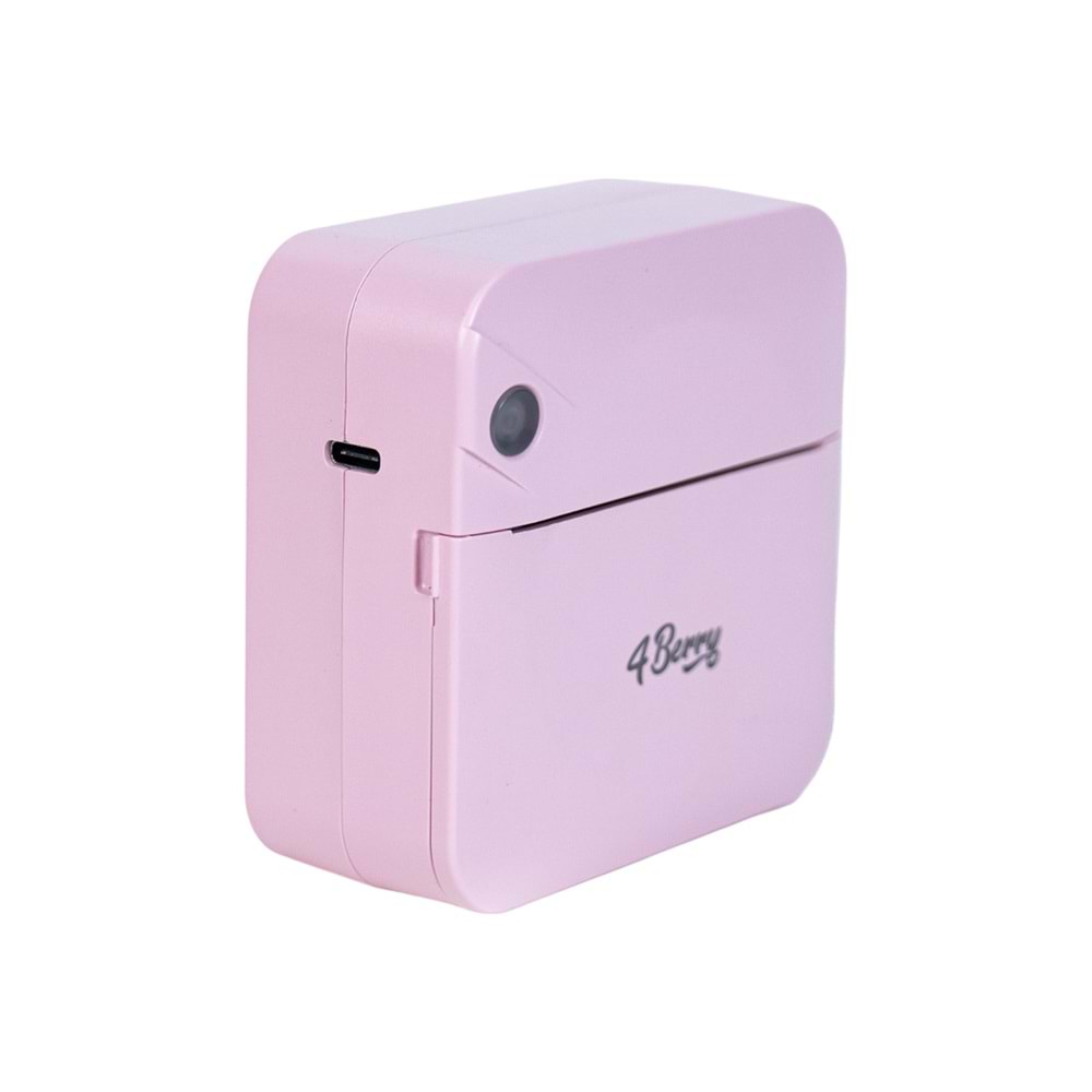 C17M Pembe Mini Bluetooth Yazıcı – Termal, Portable, Kartuşsuz Baskı