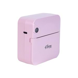 C17M Pembe Mini Bluetooth Yazıcı – Termal, Portable, Kartuşsuz Baskı