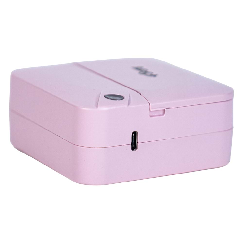 C17M Pembe Mini Bluetooth Yazıcı – Termal, Portable, Kartuşsuz Baskı