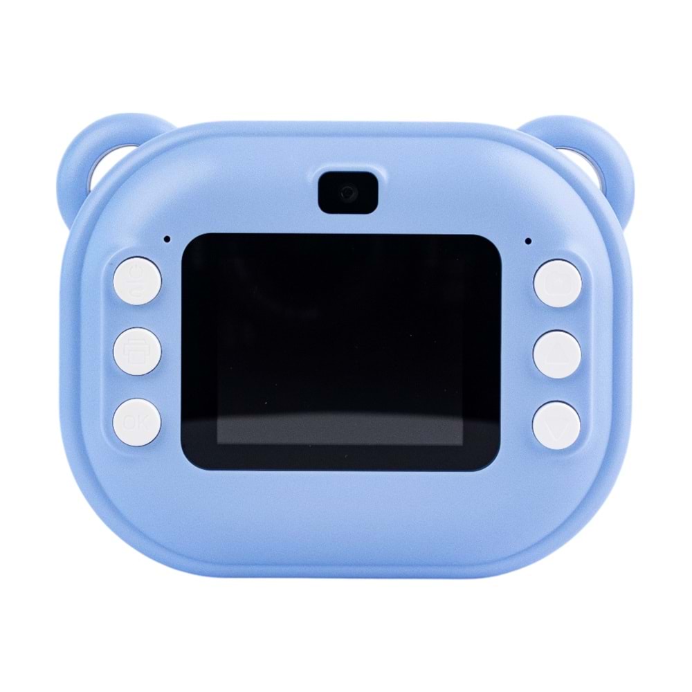 C10 Çocuk Kamerası – HD Ekranlı, Termal Etiket ve Fotoğraf Baskı, Mavi