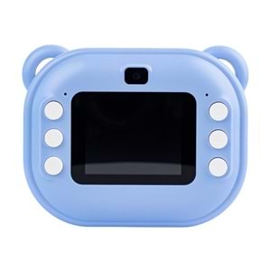 C10 Çocuk Kamerası – HD Ekranlı, Termal Etiket ve Fotoğraf Baskı, Mavi