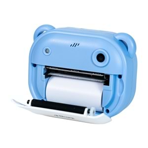 C10 Çocuk Kamerası – HD Ekranlı, Termal Etiket ve Fotoğraf Baskı, Mavi