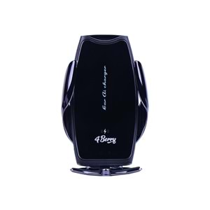 A8G Siyah Araç Tutucu – 15 W Kablosuz Hızlı Şarj, Otomatik Kıskaçlı