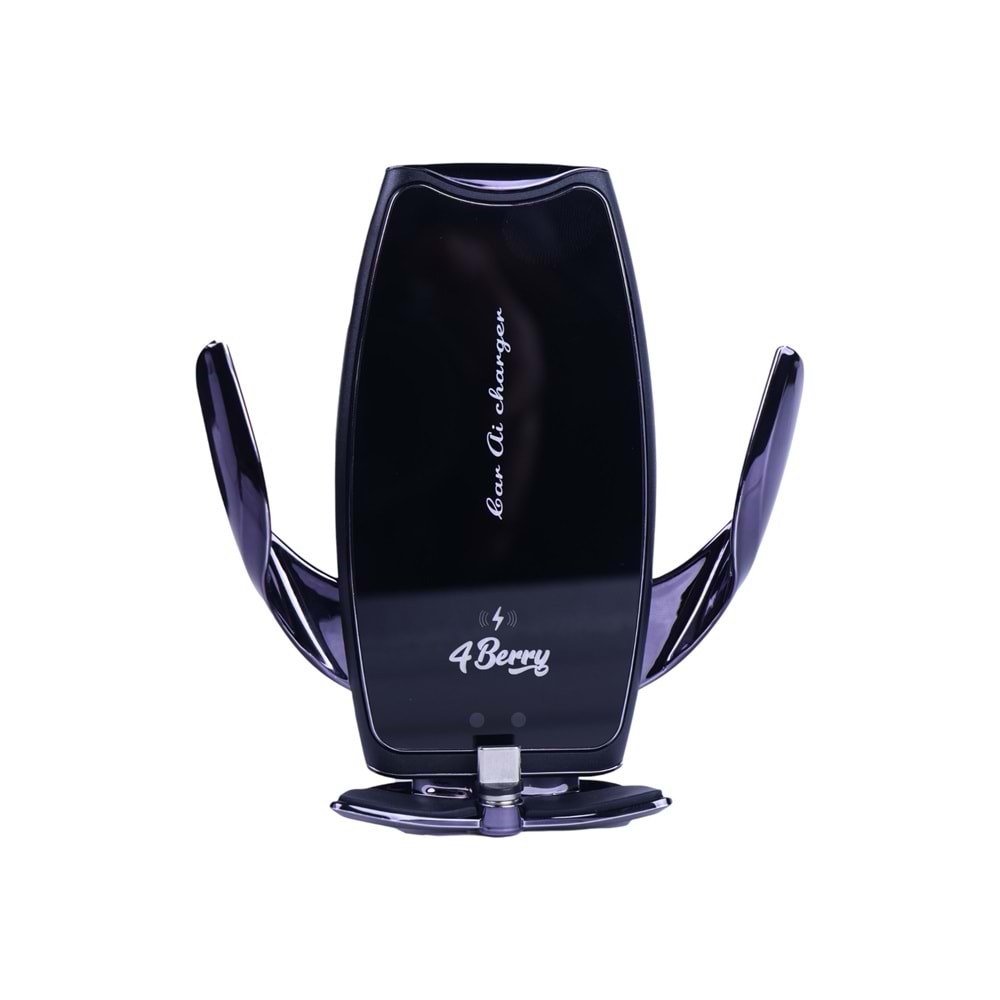 A8G Siyah Araç Tutucu – 15 W Kablosuz Hızlı Şarj, Otomatik Kıskaçlı