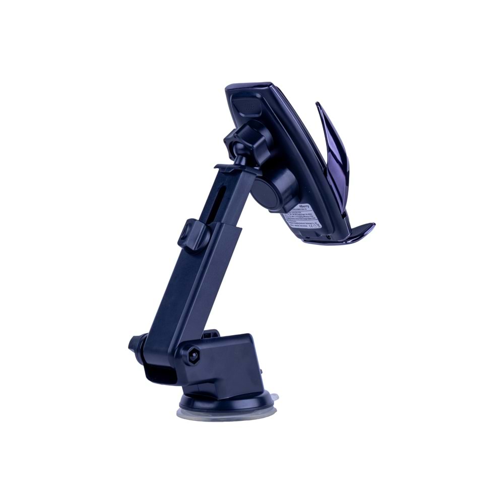 A8G Siyah Araç Tutucu – 15 W Kablosuz Hızlı Şarj, Otomatik Kıskaçlı