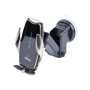 A8G Gri Araç Tutucu – 15 W Kablosuz Hızlı Şarj, Otomatik Kıskaçlı