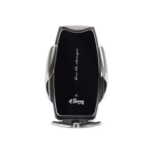 A8G Gri Araç Tutucu – 15 W Kablosuz Hızlı Şarj, Otomatik Kıskaçlı