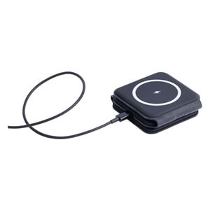 W07B Siyah 3 in 1 Manyetik Kablosuz Şarj Standı – iPhone, AirPods, Apple Watch