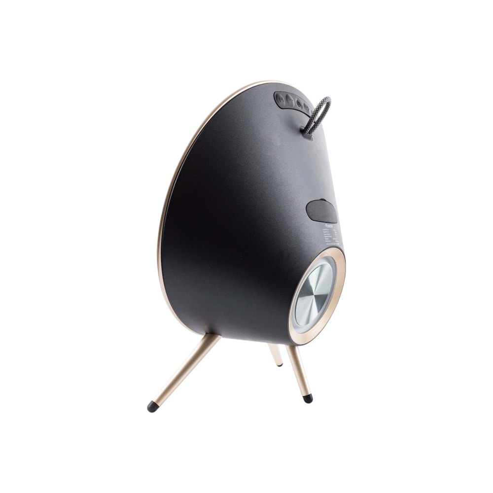 SPE-02G Siyah UFO Air Bluetooth Hoparlör – 80 W, Kablosuz, Modern Tasarım