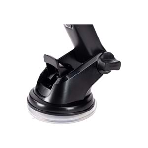 HDCF01S Siyah Araç Telefon Tutucu – 4.0–6.2¨, 360° Döner, Vakumlu Sabitleme