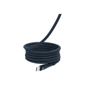 BMCC-05 Siyah USB-C-C Manyetik Kablo – 1.5 m, 100 W Süper Hızlı Şarj