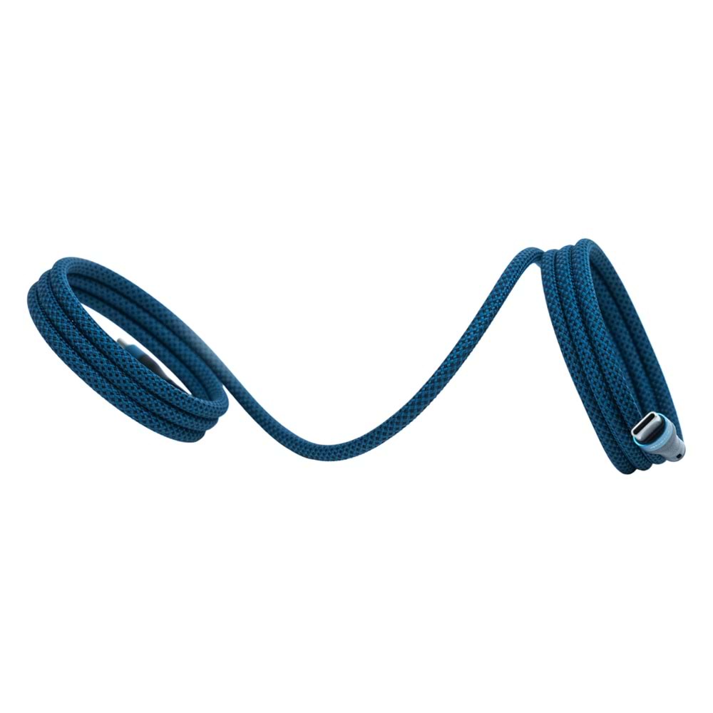 BMCC-06 Mavi USB-C-C Manyetik Kablo – 2 m, 100 W Süper Hızlı Şarj