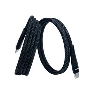 BMCC-02 Siyah Manyetik USB-C-USB-C Kablo – 1.5 m, 60 W Hızlı Şarj
