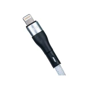 BMLC-01 Beyaz Manyetik 1m Hızlı Şarj Kablosu – Type-C - Lightning, 3 A