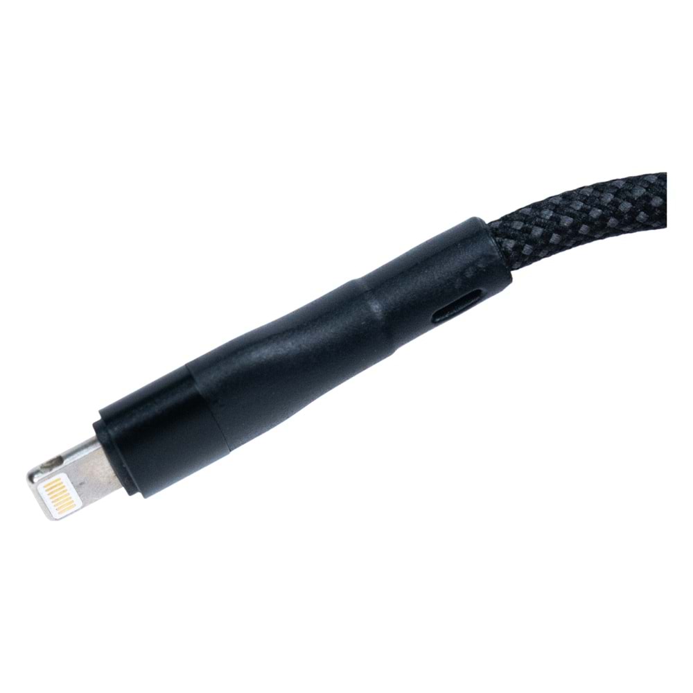 BMLC-01 Siyah Manyetik 1m Hızlı Şarj Kablosu – Type-C - Lightning, 3 A