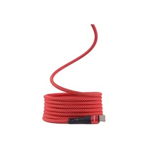 BMLC-01 Kirmizi Manyetik 1m Hızlı Şarj Kablosu – Type-C - Lightning, 3 A