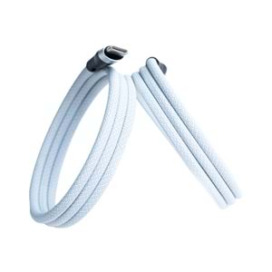 BMLC-02 Beyaz Manyetik 1,5 m Hızlı Şarj Kablosu – Type-C - Lightning, 3 A