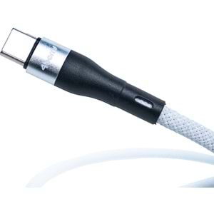 BMLC-02 Beyaz Manyetik 1,5 m Hızlı Şarj Kablosu – Type-C - Lightning, 3 A