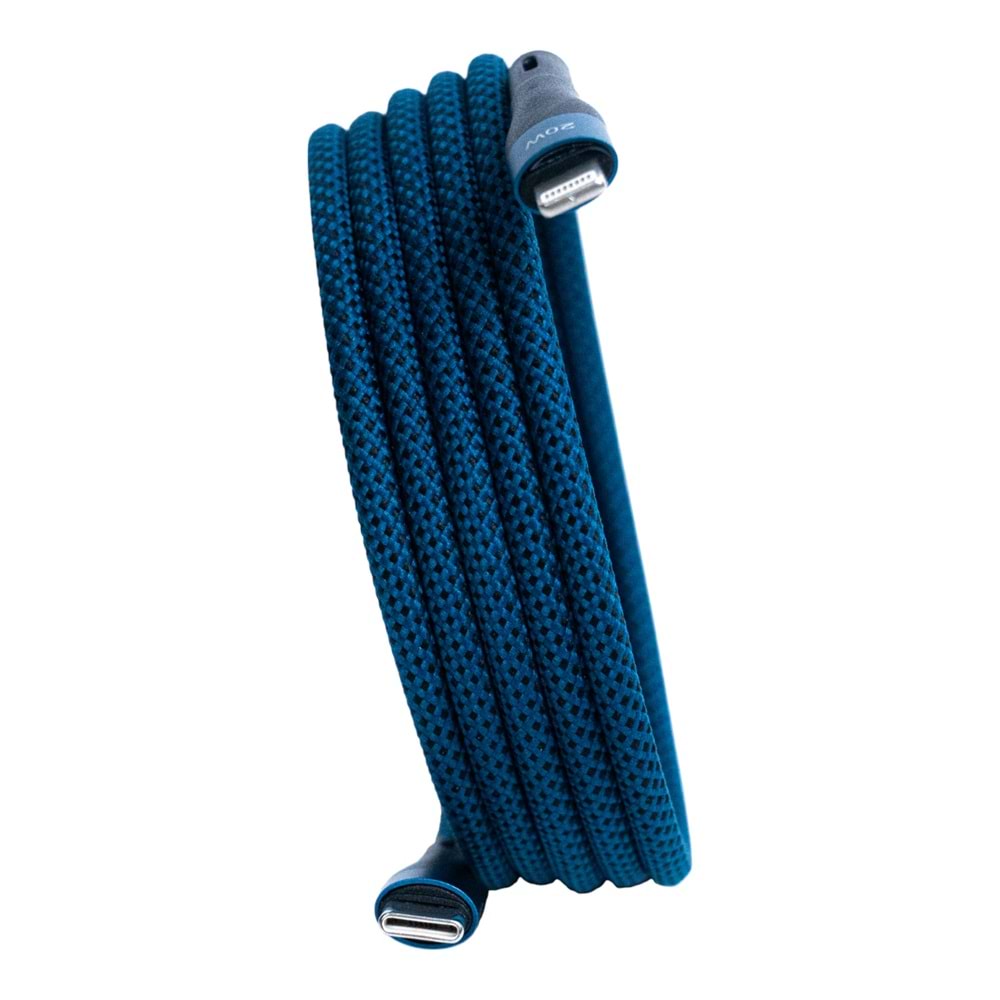 BMLC-03 Mavi Manyetik 2m Hızlı Şarj Kablosu – Type-C - Lightning, 3 A