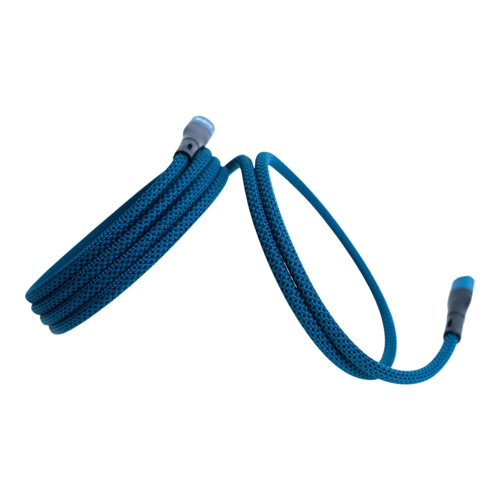 BMLC-03 Mavi Manyetik 2m Hızlı Şarj Kablosu – Type-C - Lightning, 3 A