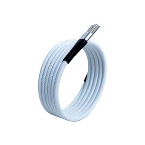 BMUC-02 Beyaz Manyetik USB-A-C Kablo – 1.5 m, Süper Hızlı Şarj