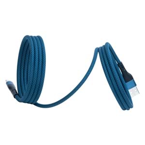 BMUC-02 Mavi Manyetik USB-A-C Kablo – 1.5 m, Süper Hızlı Şarj