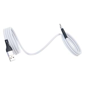 BMUC-03 Beyaz Manyetik USB A to C Kablo – 2 m, Süper Hızlı Şarj