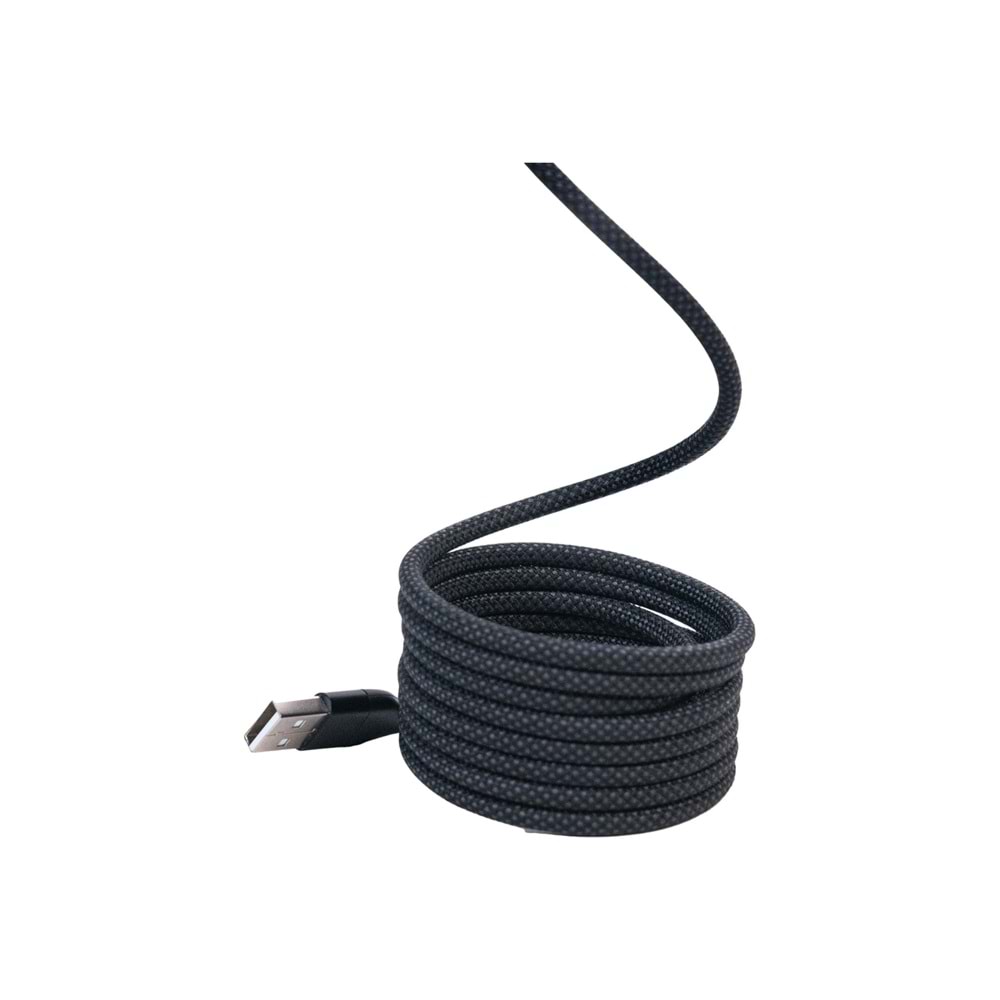 BMUC-03 Siyah Manyetik USB-A›C Kablo – 2 m, Süper Hızlı Şarj