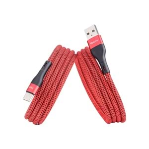 BMUC-03 Kirmizi Manyetik USB-A›C Kablo – 2 m, Süper Hızlı Şarj