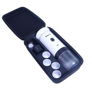 KMPRO Taşınabilir Kahve Makinesi – USB Şarjlı, Kapsül ve Öğütülmüş Kahve Uyumlu, Beyaz