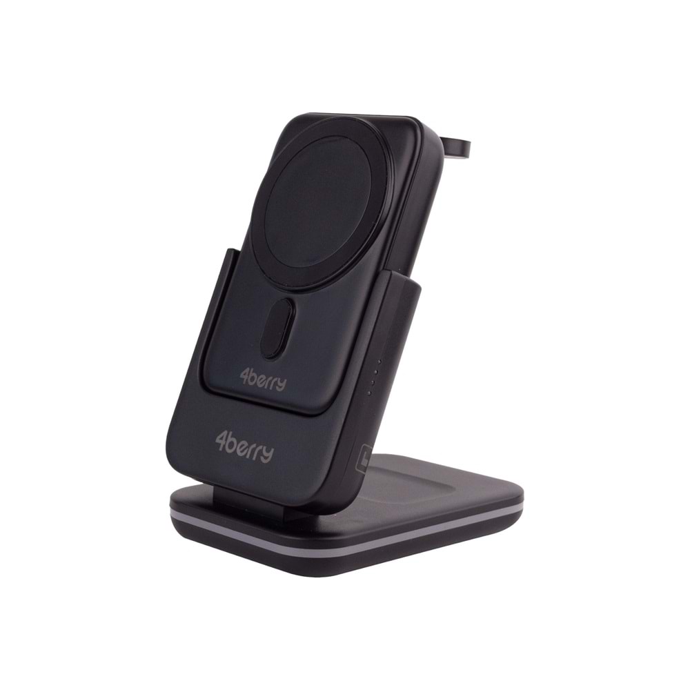 BWLm01B Siyah Powerbank & Stand – 5-in-1, 5 000 mAh, 20 W Hızlı Şarj