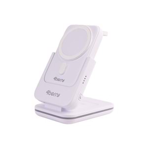 BWLm01B Beyaz Powerbank & Stand – 5-in-1, 5000 mAh, 20 W Hızlı Şarj