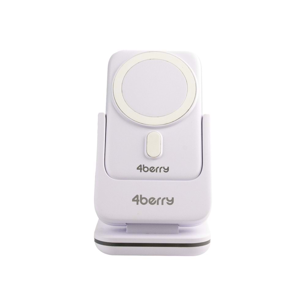 BWLm01B Beyaz Powerbank & Stand – 5-in-1, 5000 mAh, 20 W Hızlı Şarj