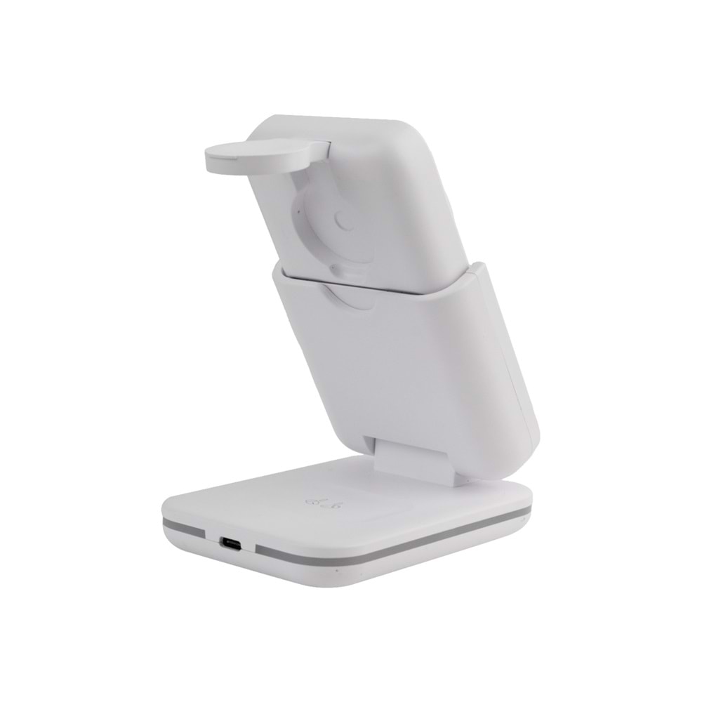 BWLm01B Beyaz Powerbank & Stand – 5-in-1, 5000 mAh, 20 W Hızlı Şarj