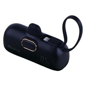 DX269B Siyah Powerbank – 5.000 mAh, 22.5 W Type-C Hızlı Şarj