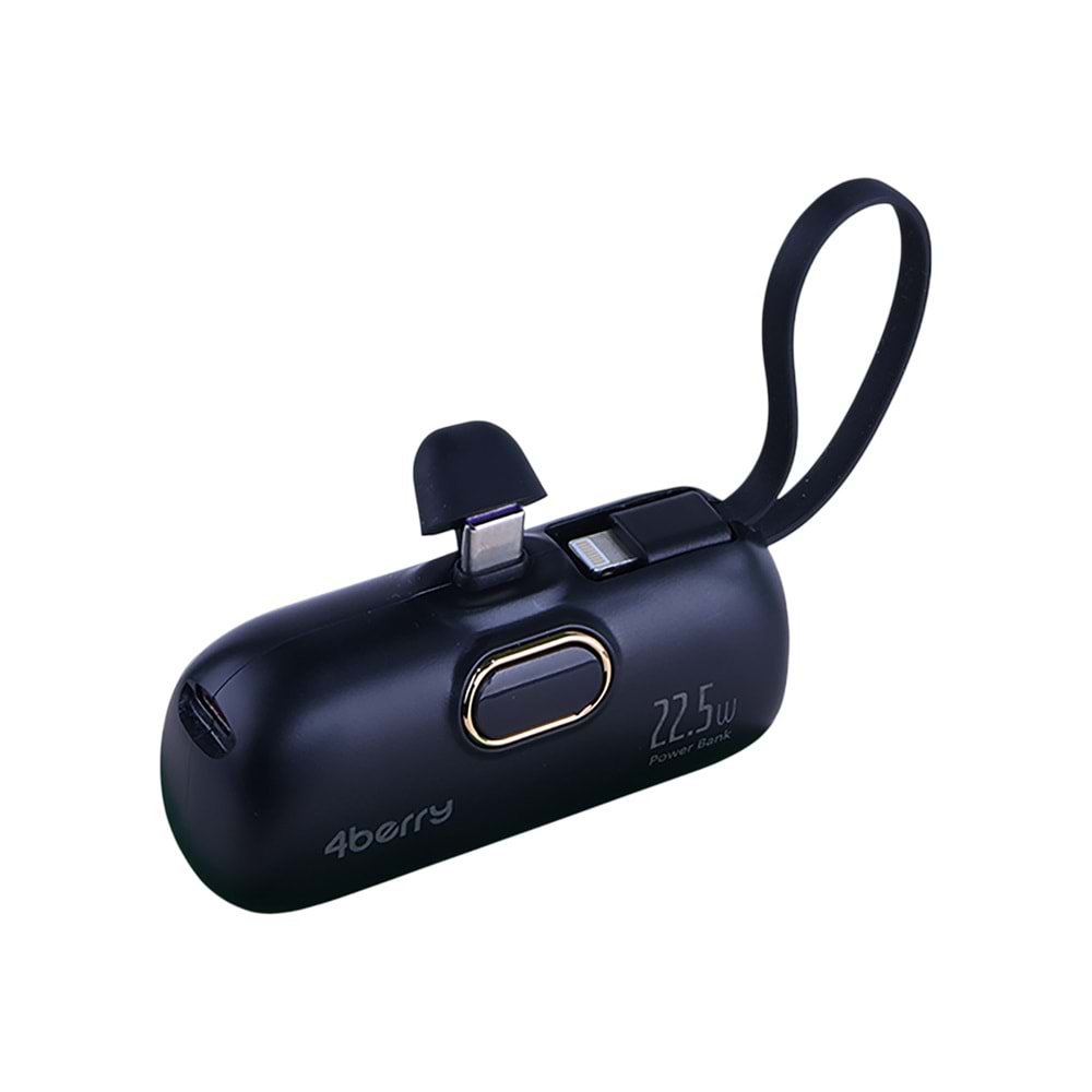 DX269B Siyah Powerbank – 5.000 mAh, 22.5 W Type-C Hızlı Şarj