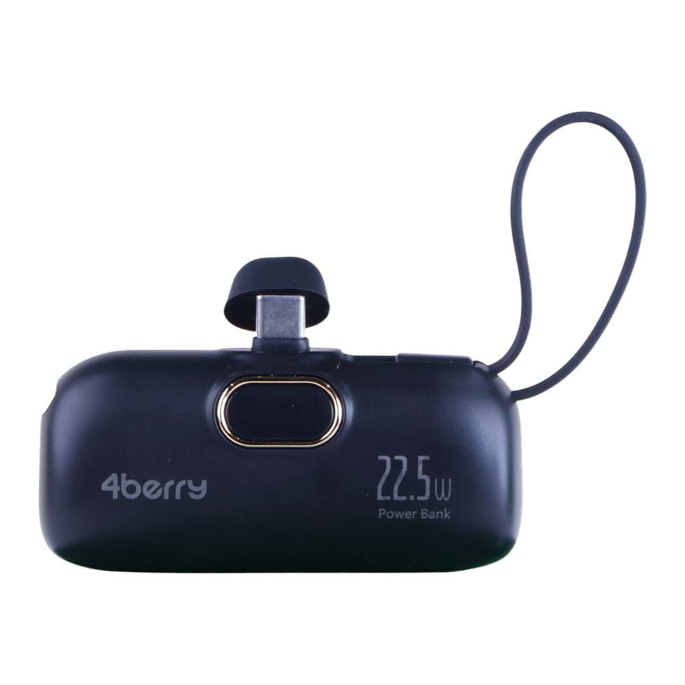 DX269B Siyah Powerbank – 5.000 mAh, 22.5 W Type-C Hızlı Şarj