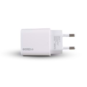 AU13 Hızlı USB Duvar Şarj Adaptörü (Başlık) 3.0A 18W - Beyaz
