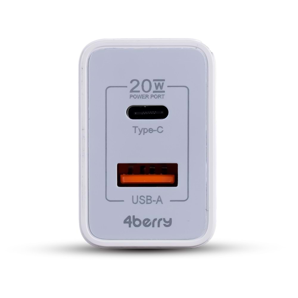AD88 20W Çift USB Şarj Adaptörü - Hızlı Şarj Cihazı BEYAZ