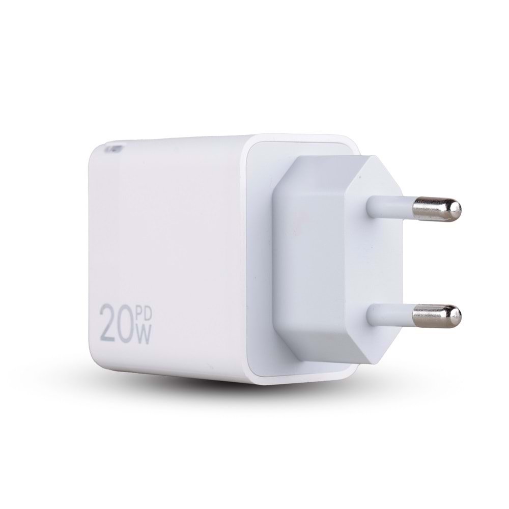 AD88 20W Çift USB Şarj Adaptörü - Hızlı Şarj Cihazı BEYAZ