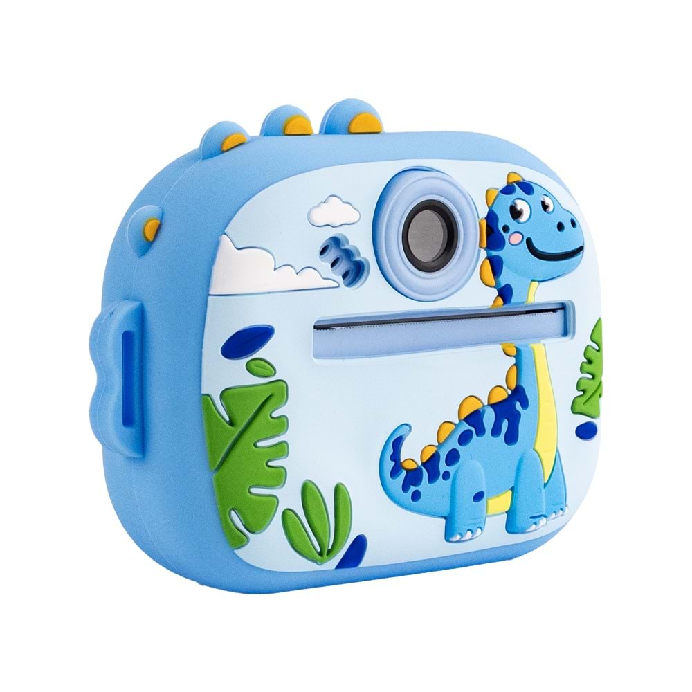 M5 Taşınabilir Fotoğraf Yazıcı ve Kamera DİNOZOR Mavi