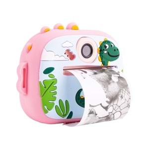 M5 Taşınabilir Fotoğraf Yazıcı ve Kamera DİNOZOR Pembe