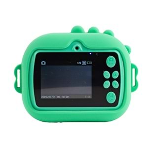 M5 Taşınabilir Fotoğraf Yazıcı ve Kamera DİNOZOR YEŞİL