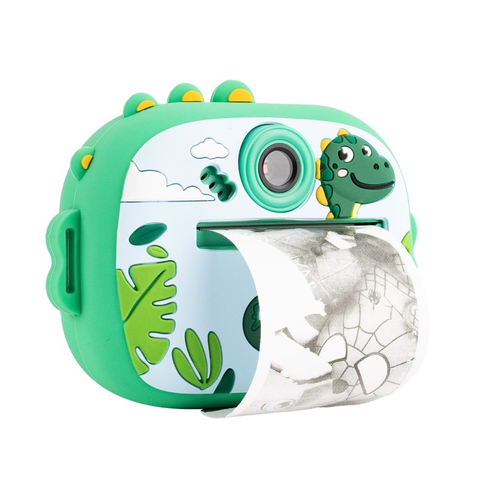 M5 Taşınabilir Fotoğraf Yazıcı ve Kamera DİNOZOR YEŞİL