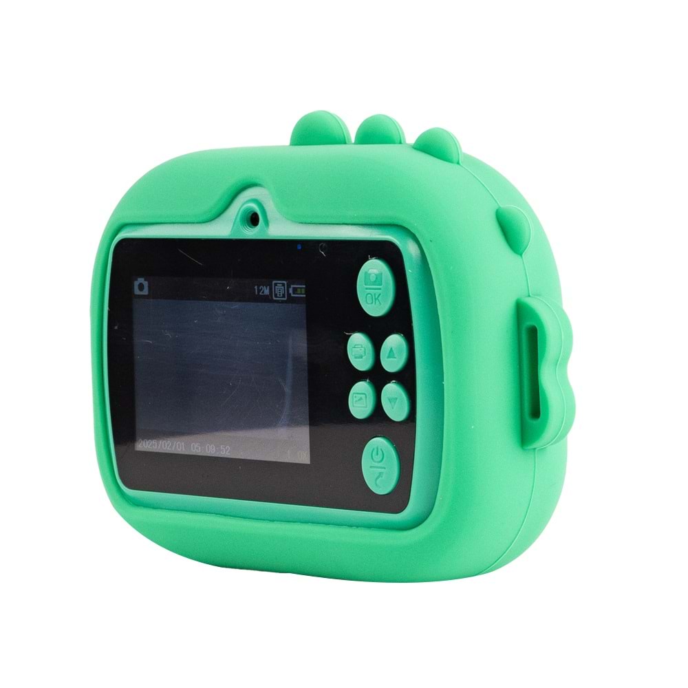 M5 Taşınabilir Fotoğraf Yazıcı ve Kamera DİNOZOR YEŞİL