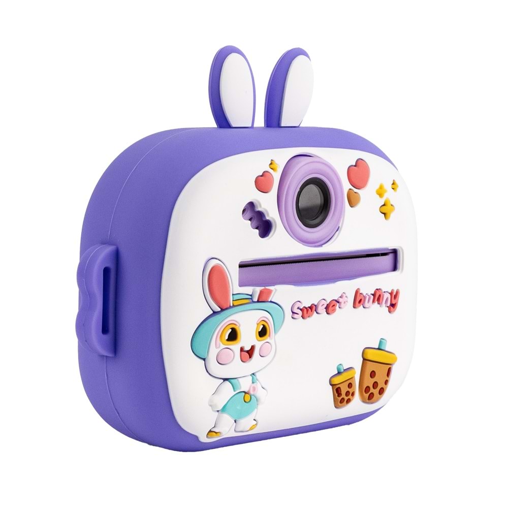 Q7 Taşınabilir Fotoğraf Yazıcı ve Kamera BUNNY MOR